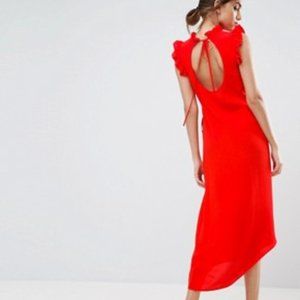 ASOS Sleeveless Maxi Tea Dress With Cut Out Back